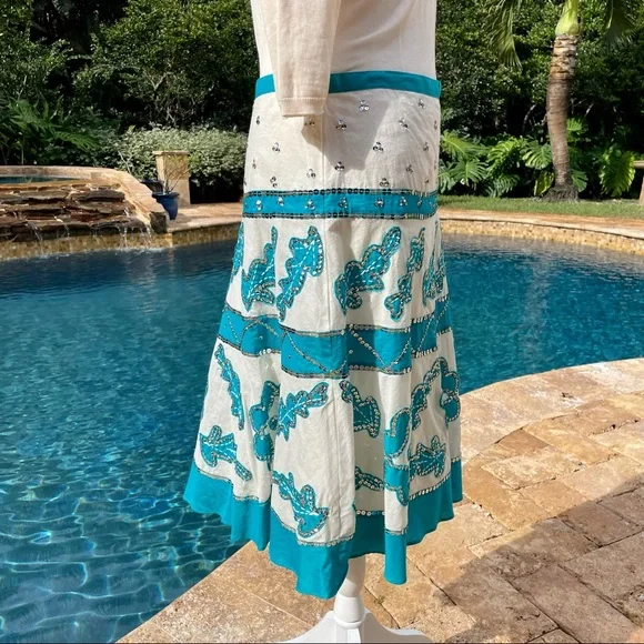 NWOT! BCBGMAXAZRIA Sequined Skirt - Picture 3 of 6